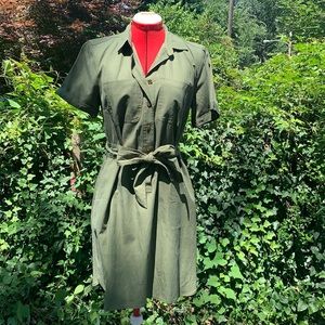 J. Crew Mercantile half button pocketed dress